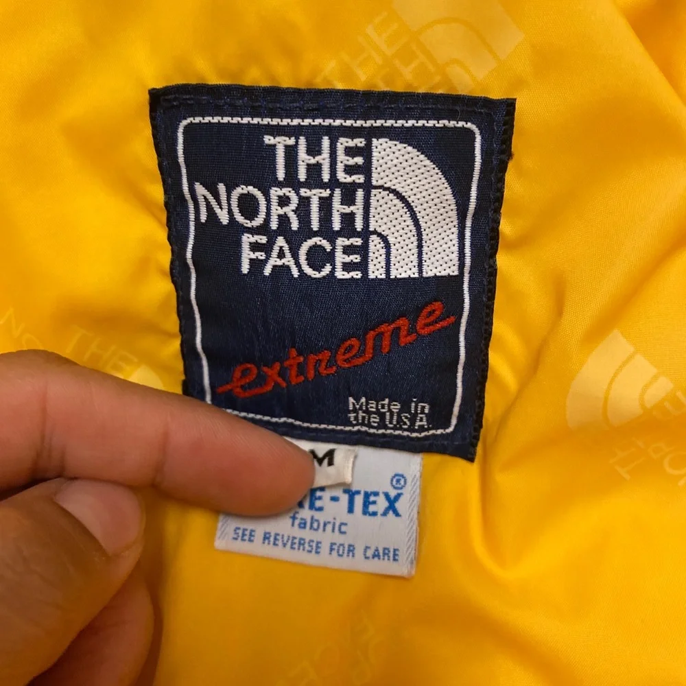 Vintage Made In USA The North Face Extreme Jacket W/ Gor Tex Size M Yellow Black